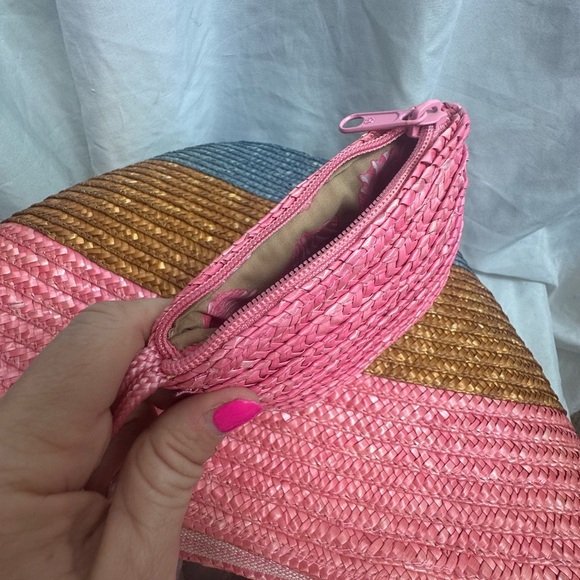 Liz Claiborne multi colored straw Oversized Fish Beach Bag - Picture 9 of 13